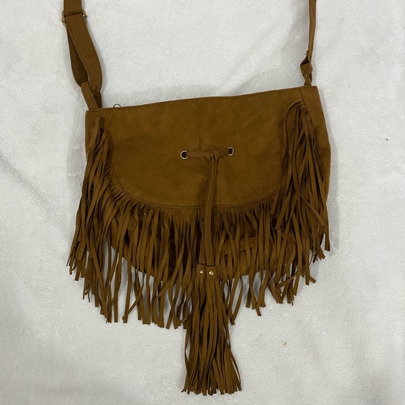NWOT H&M Bohemian fringe Crossbody purse - Picture 2 of 11
